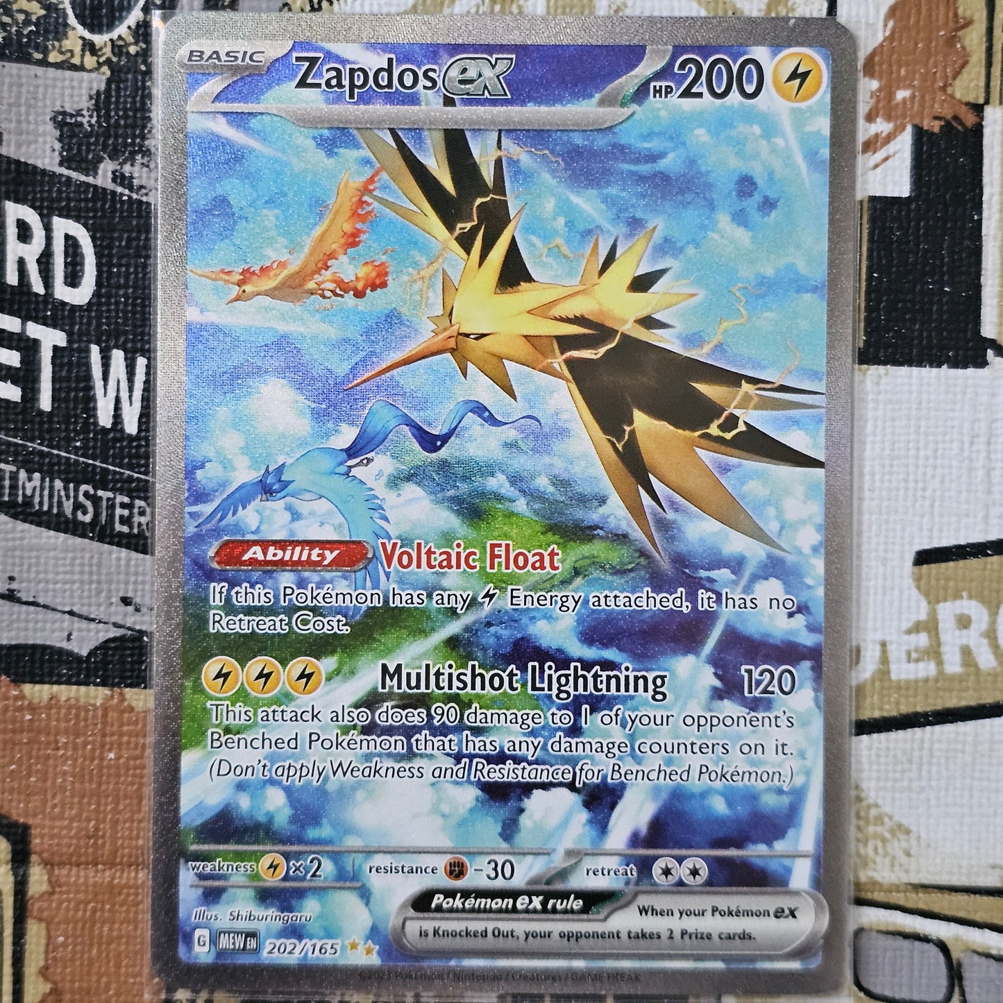 Zapdos ex 202/165 Special Illustration Rare