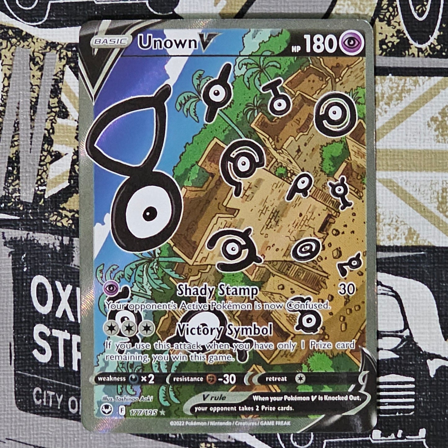 Unown V 177/195 Ultra Rare