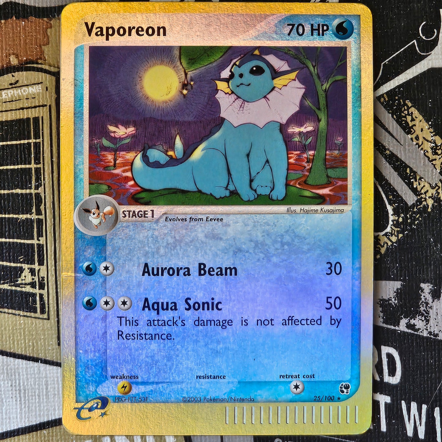 Vaporeon 25/100 Reverse Holofoil (DMG)