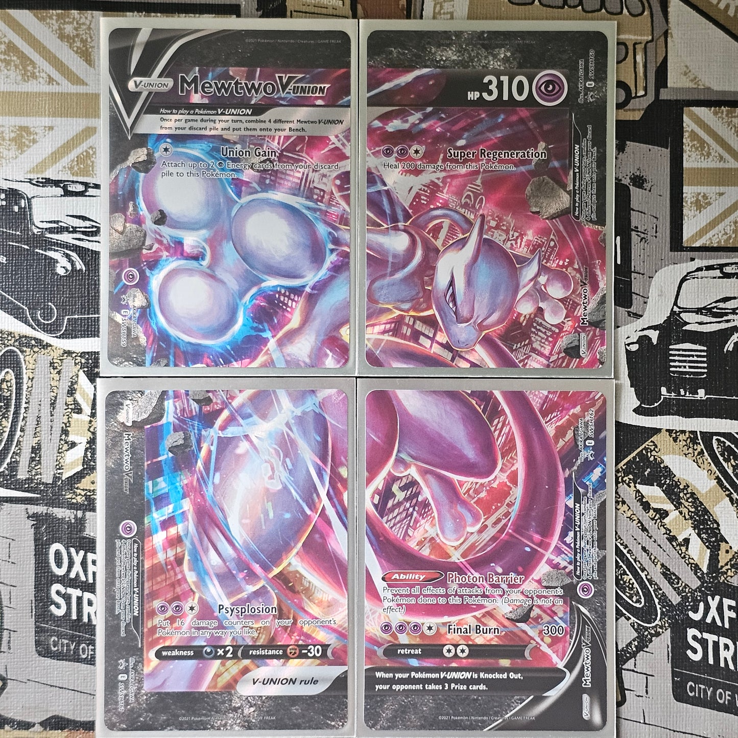 Mewtwo VUnion (Set de 4) Promos