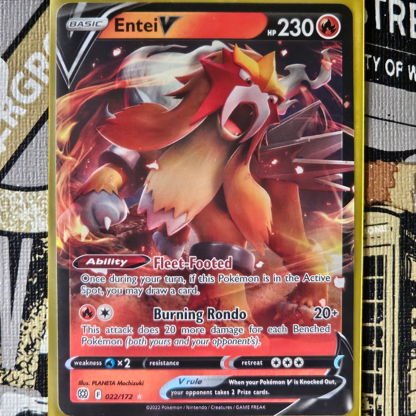 Entei V 022/172 Ultra Rare