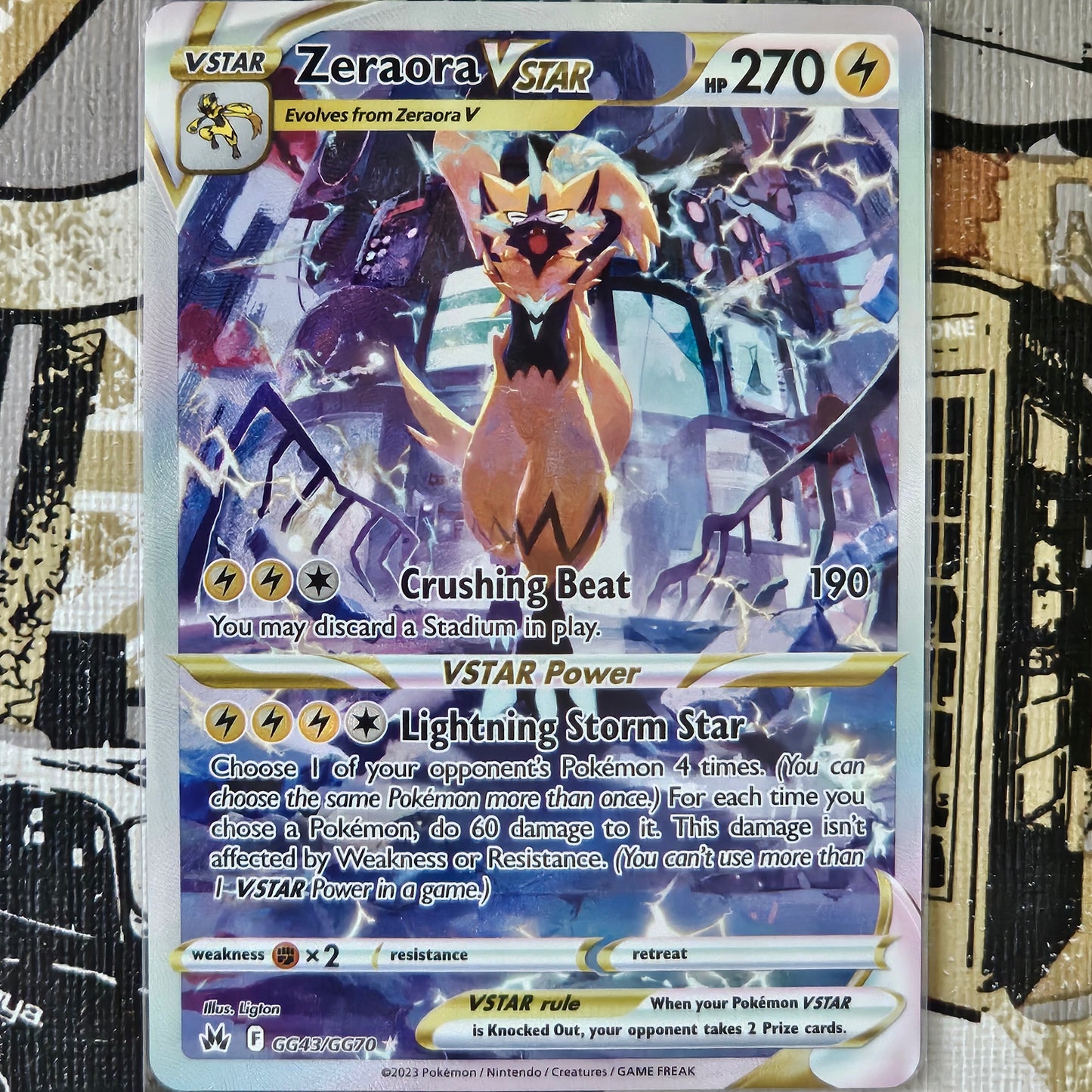 Zeraora VStar GG43/GG70 Holo Rare
