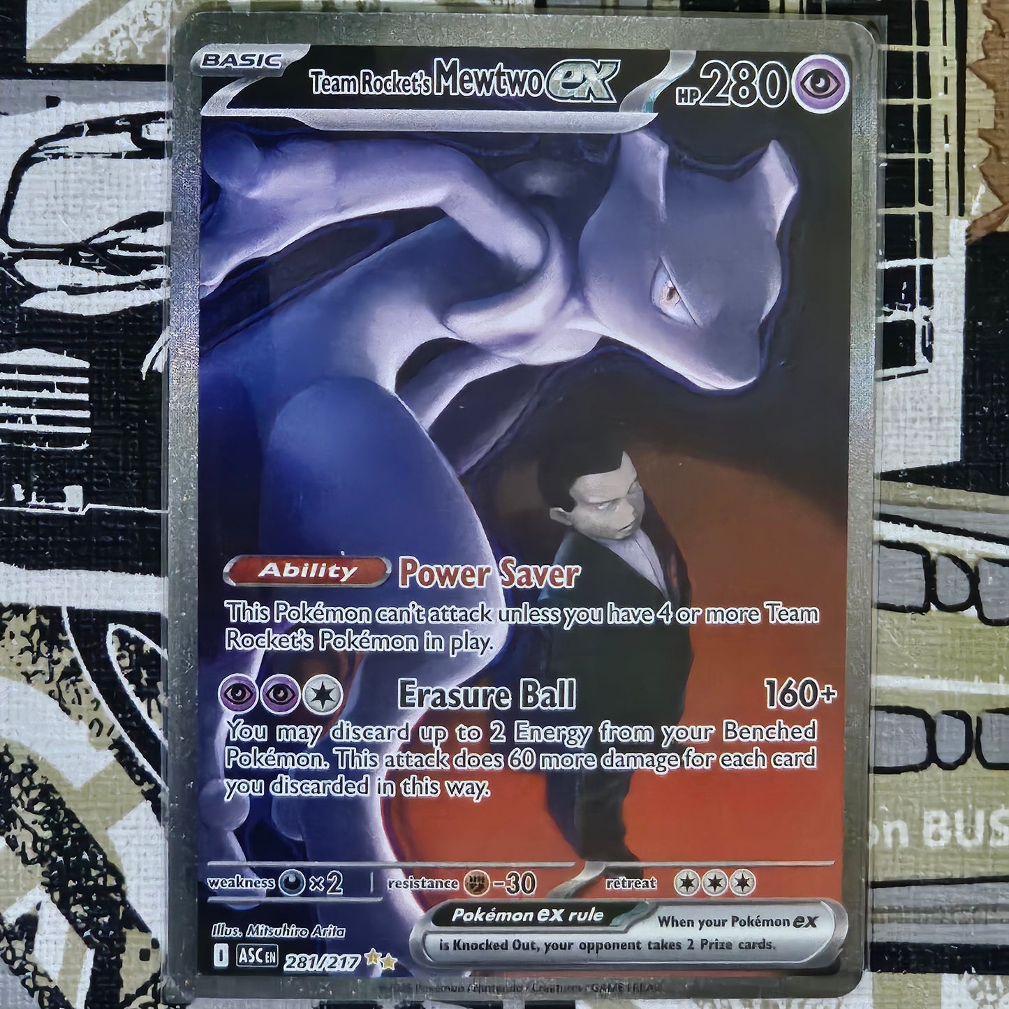 Team Rocket's Mewtwo ex 281/217 Special Illustration Rare