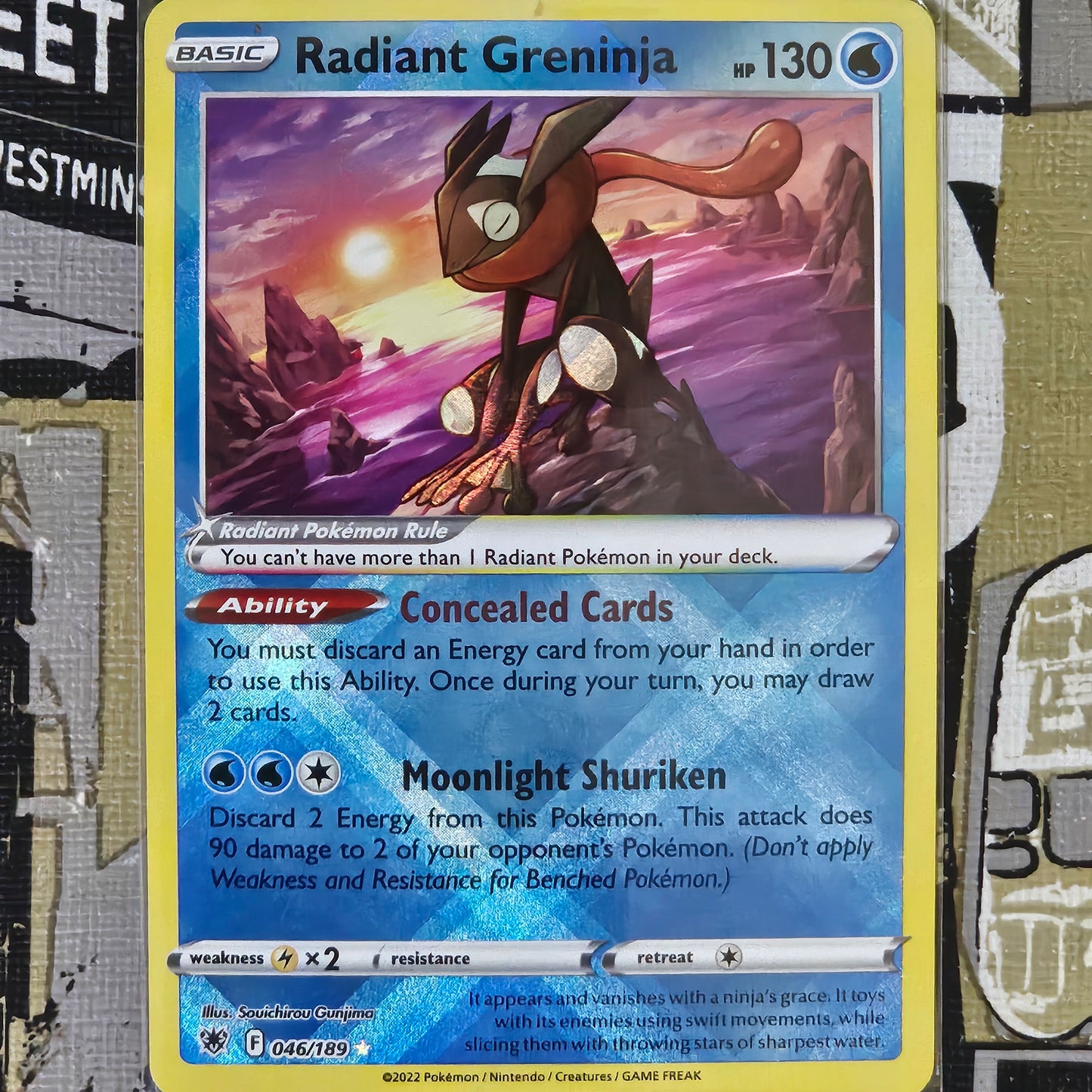 Radiant Greninja 046/189 Radiant Rare