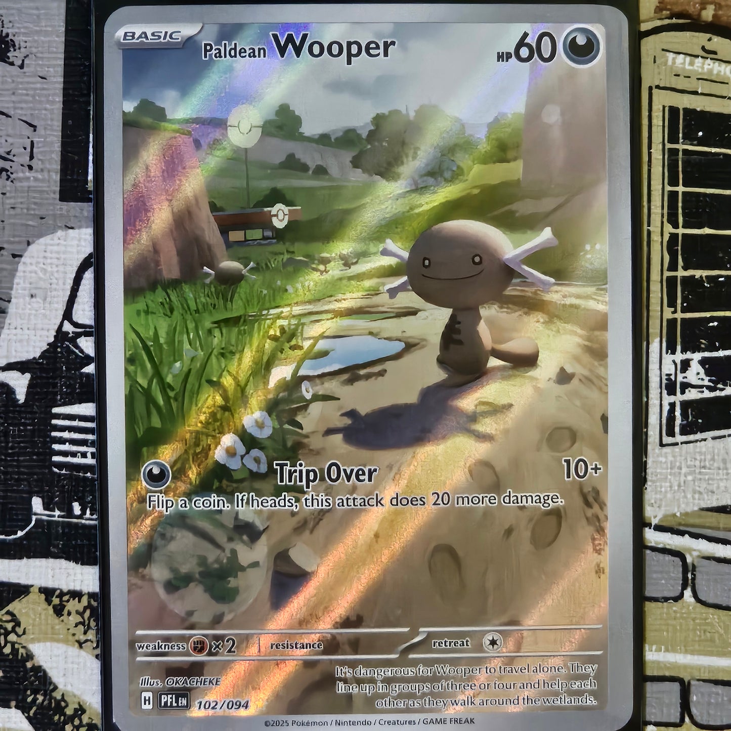 Paldean Wooper 102/094 Illustration Rare