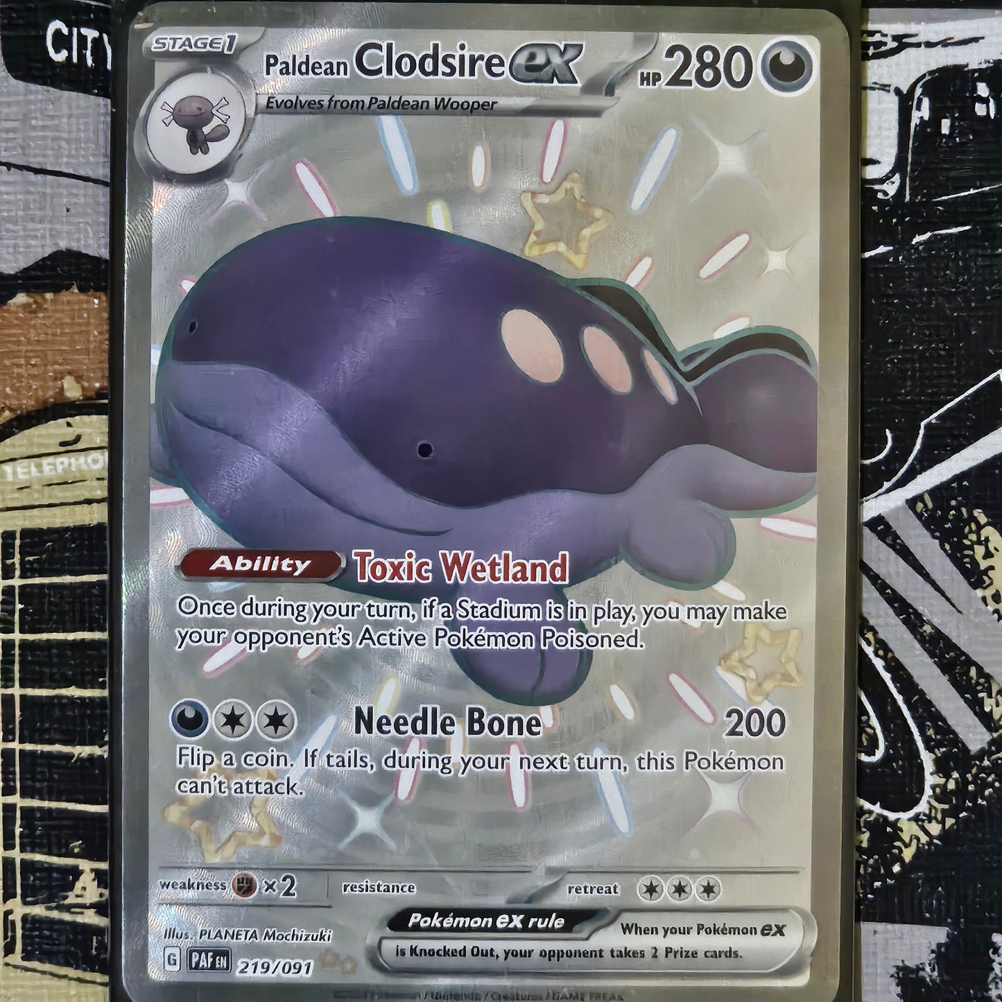 Paldean Clodsire ex 219/091 Shiny Ultra Rare