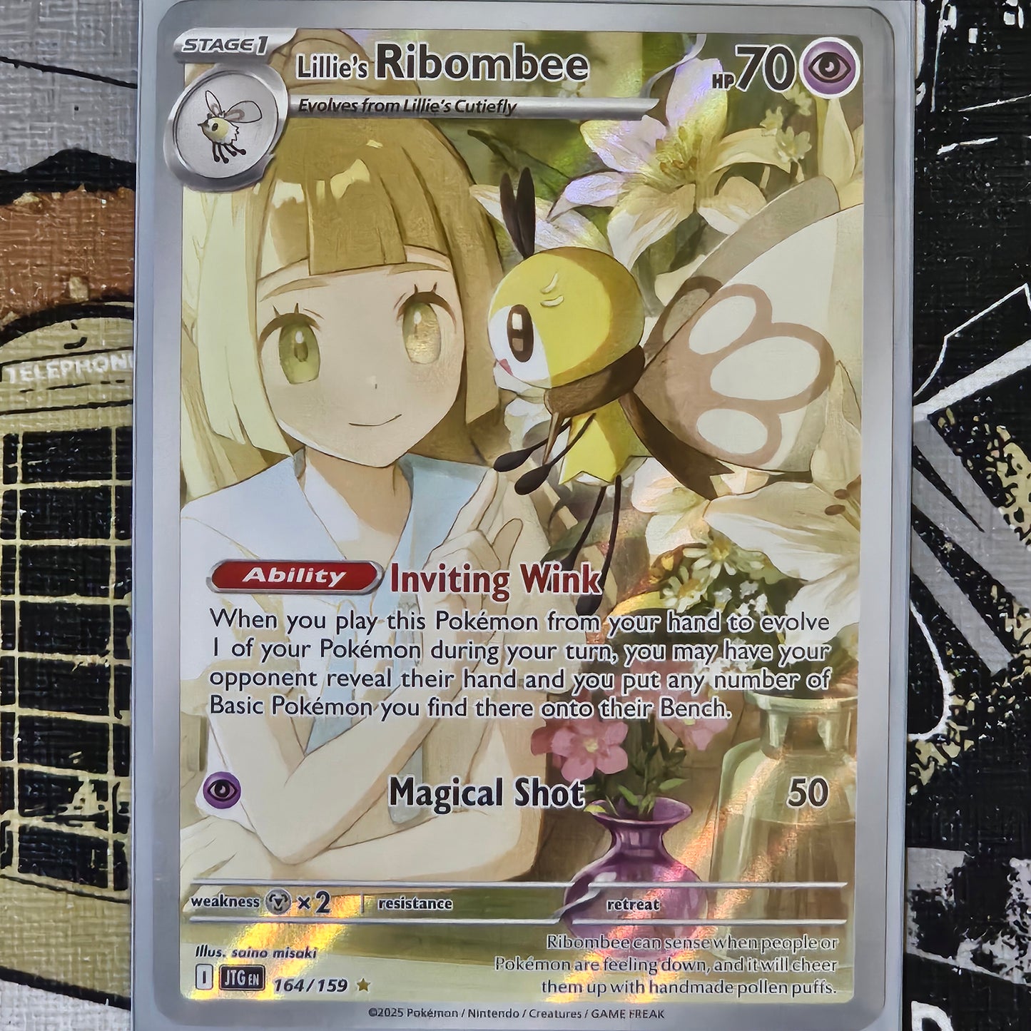 Lillie's Ribombee 164/159 Illustration Rare