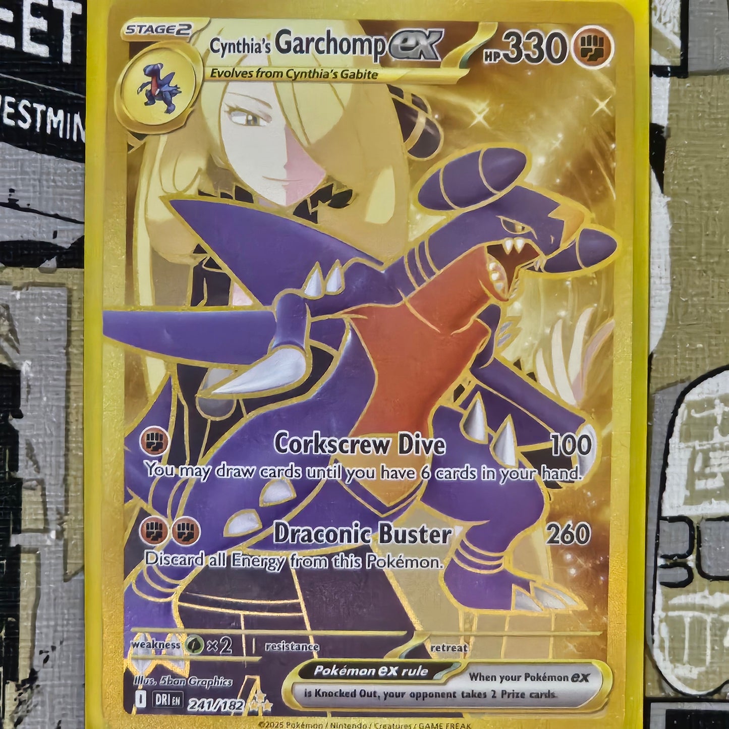 Cynthia's Garchomp ex 241/182 Hyper Rare