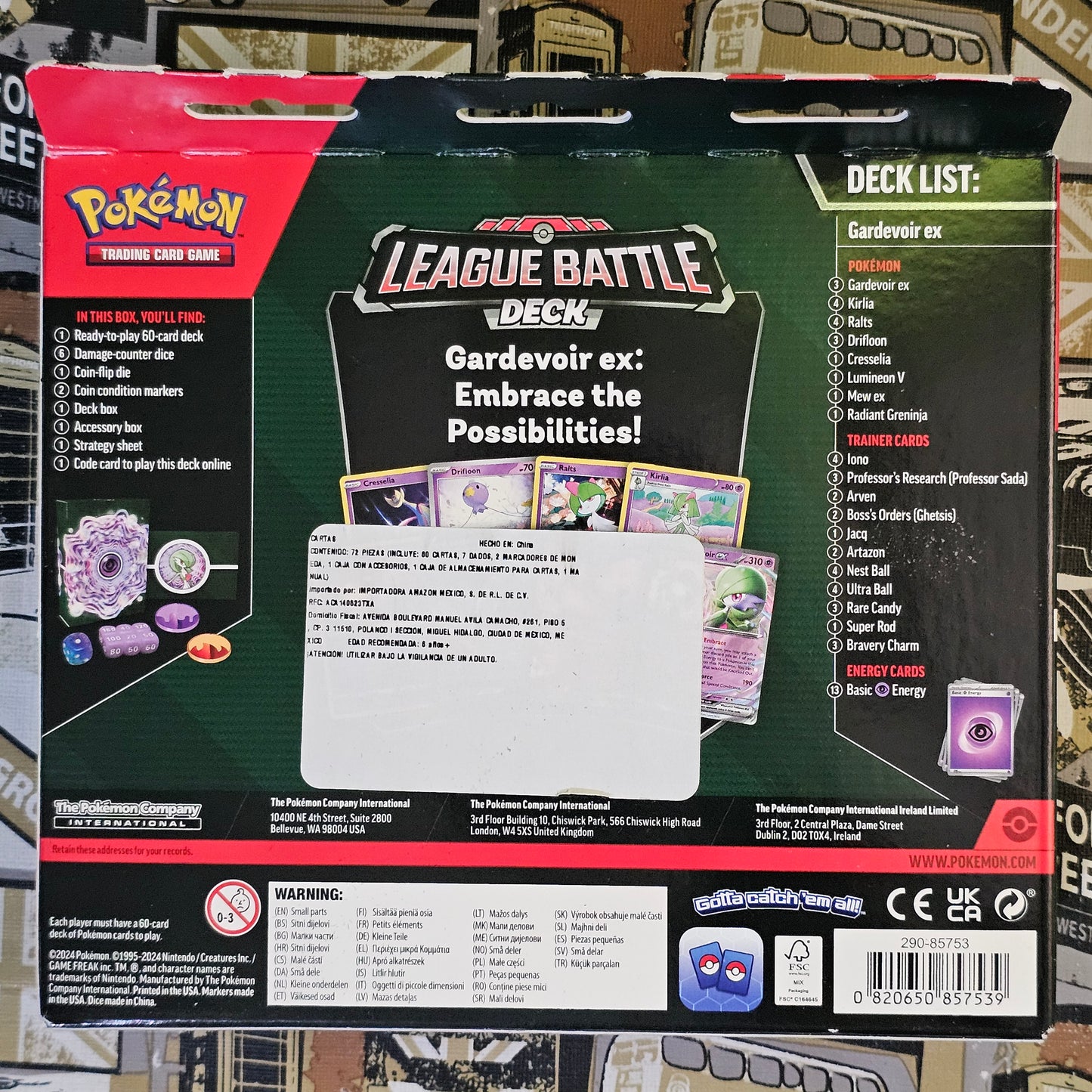 Gardevoir ex League Battle Deck