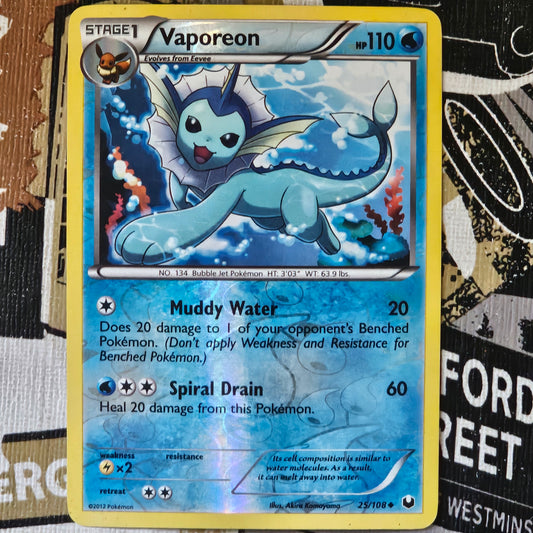 Vaporeon 25/100 Uncommon (DMG)