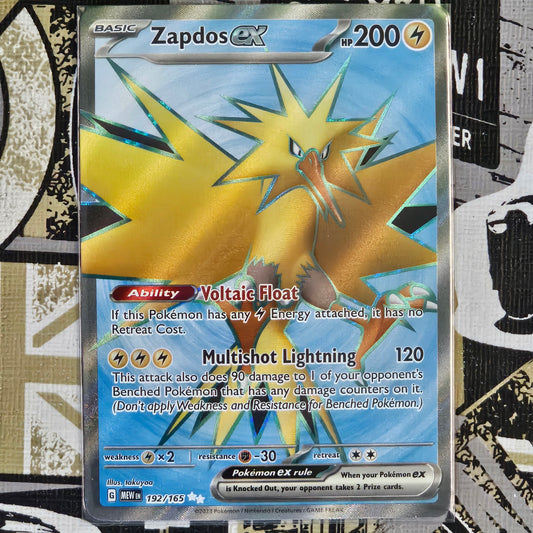 Zapdos ex 192/165 Ultra Rare