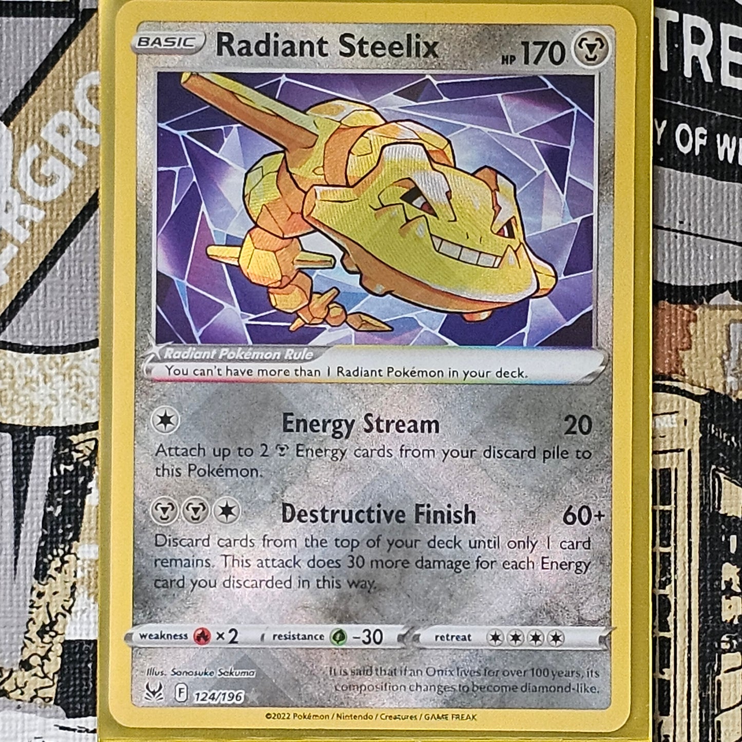 Radiant Steelix 124/196 Radiant Rare