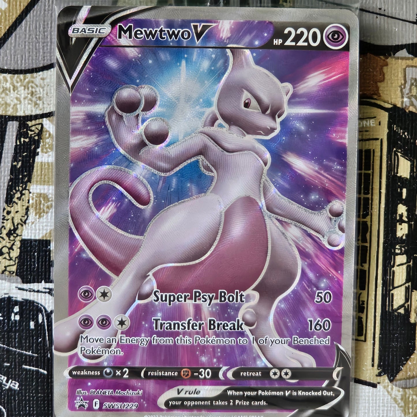 Mewtwo V SWSH229 Promo Sellada