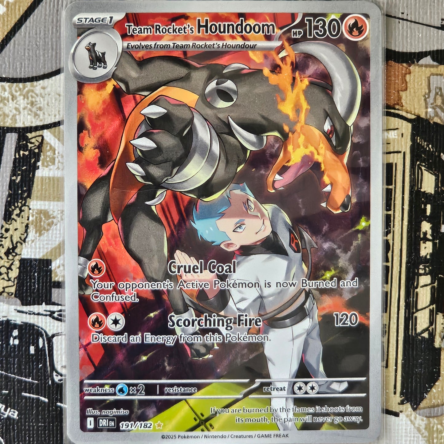 Team Rocket's Houndoom 191/182 Illustration Rare