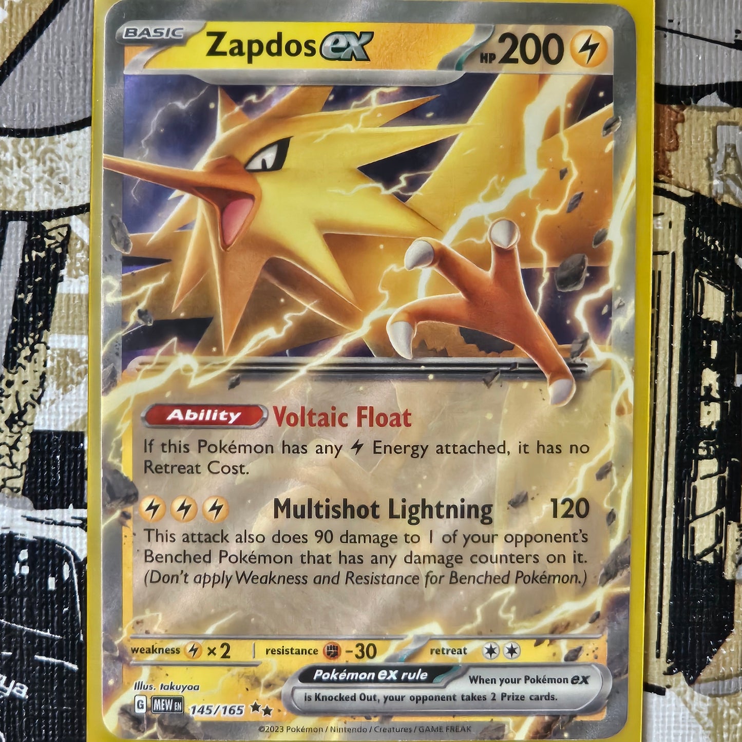 Zapdos ex 145/165 Double Rare