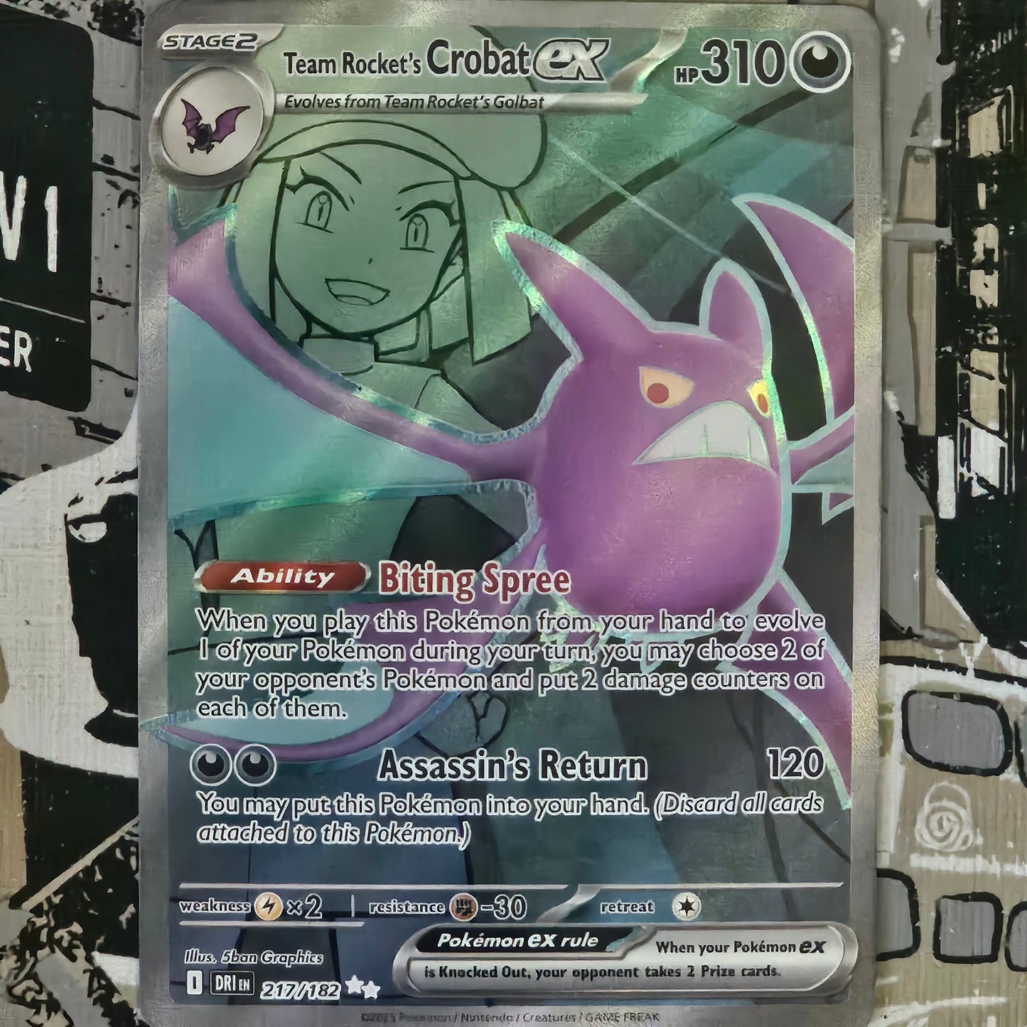 Team Rocket's Crobat ex 217/182 Ultra Rare