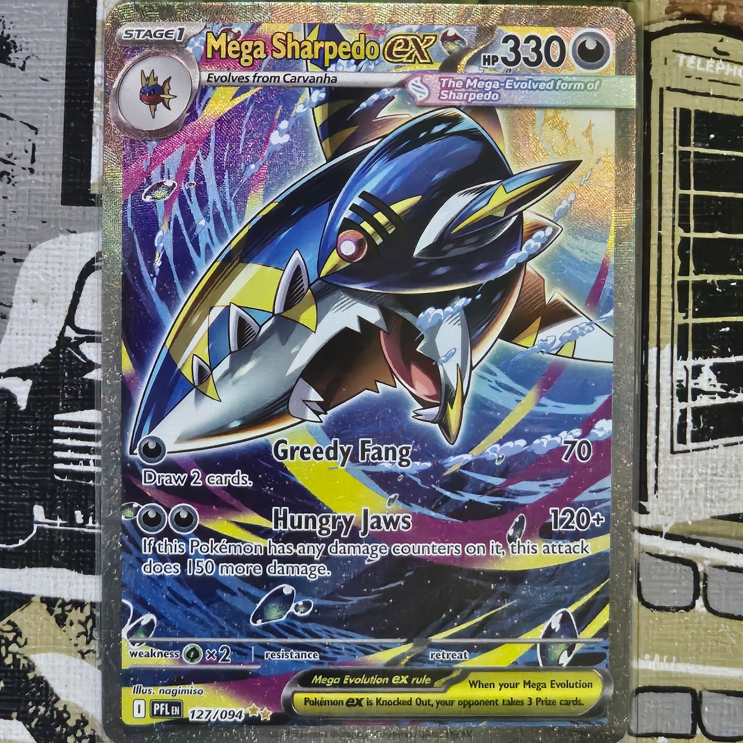 Mega Sharpedo ex 127/094 Special Illustration Rare