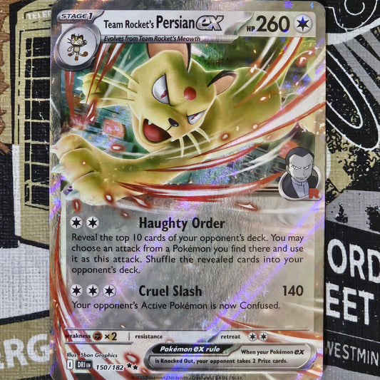 Team Rocket's Persian ex 150/182 Double Rare