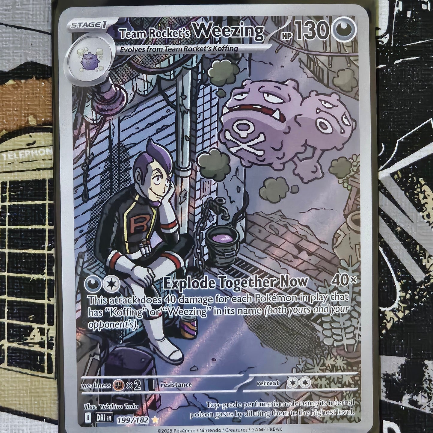 Team Rocket's Weezing 199/182 Illustration Rare