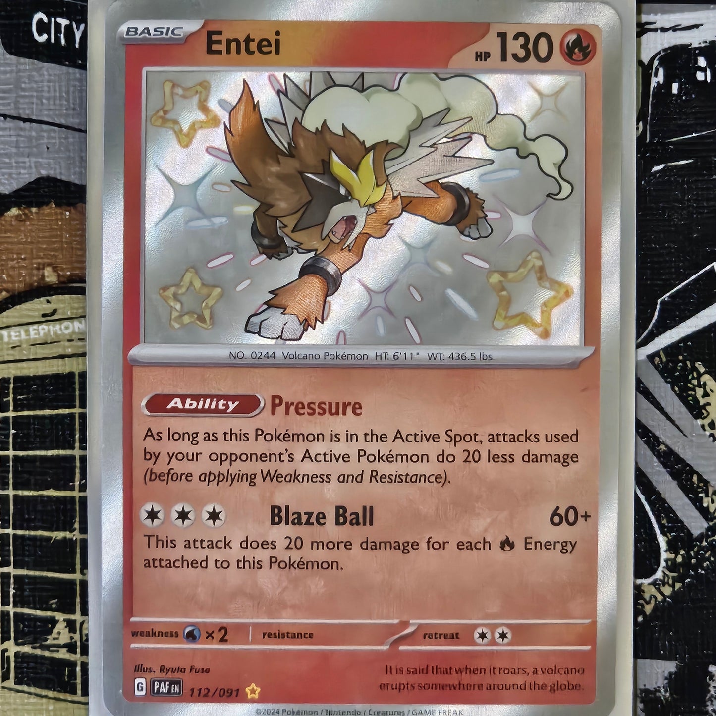 Entei 112/091 Shiny Rare