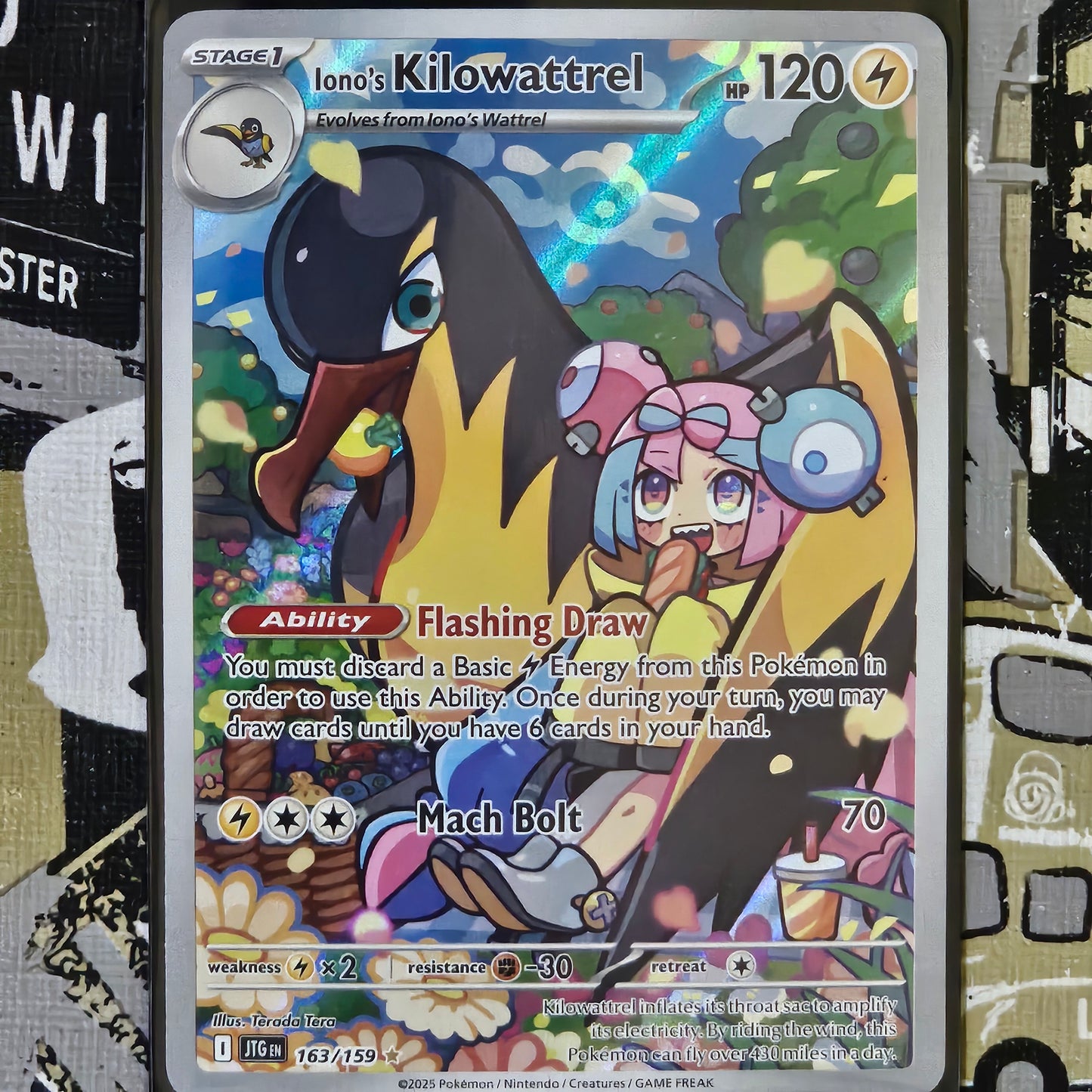 Iono's Kilowattrel 163/159 Illustration Rare