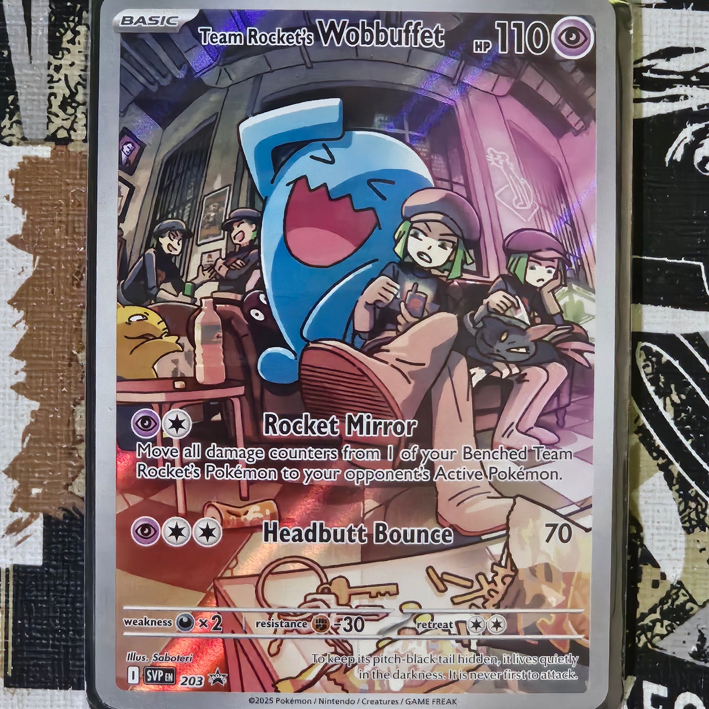 Team Rocket's Wobbuffet SVP203 Promo