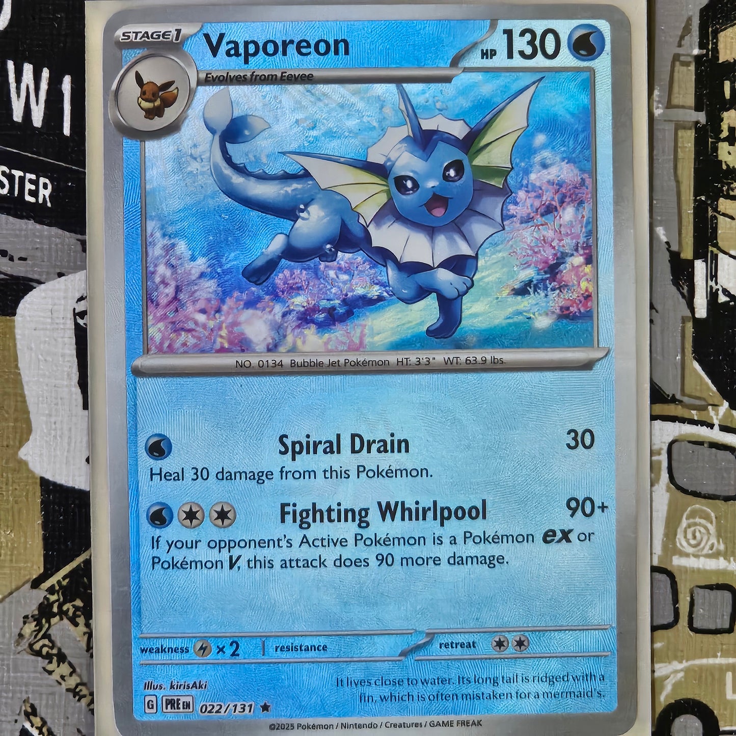 Vaporeon 022/131 Rare (Master Ball)