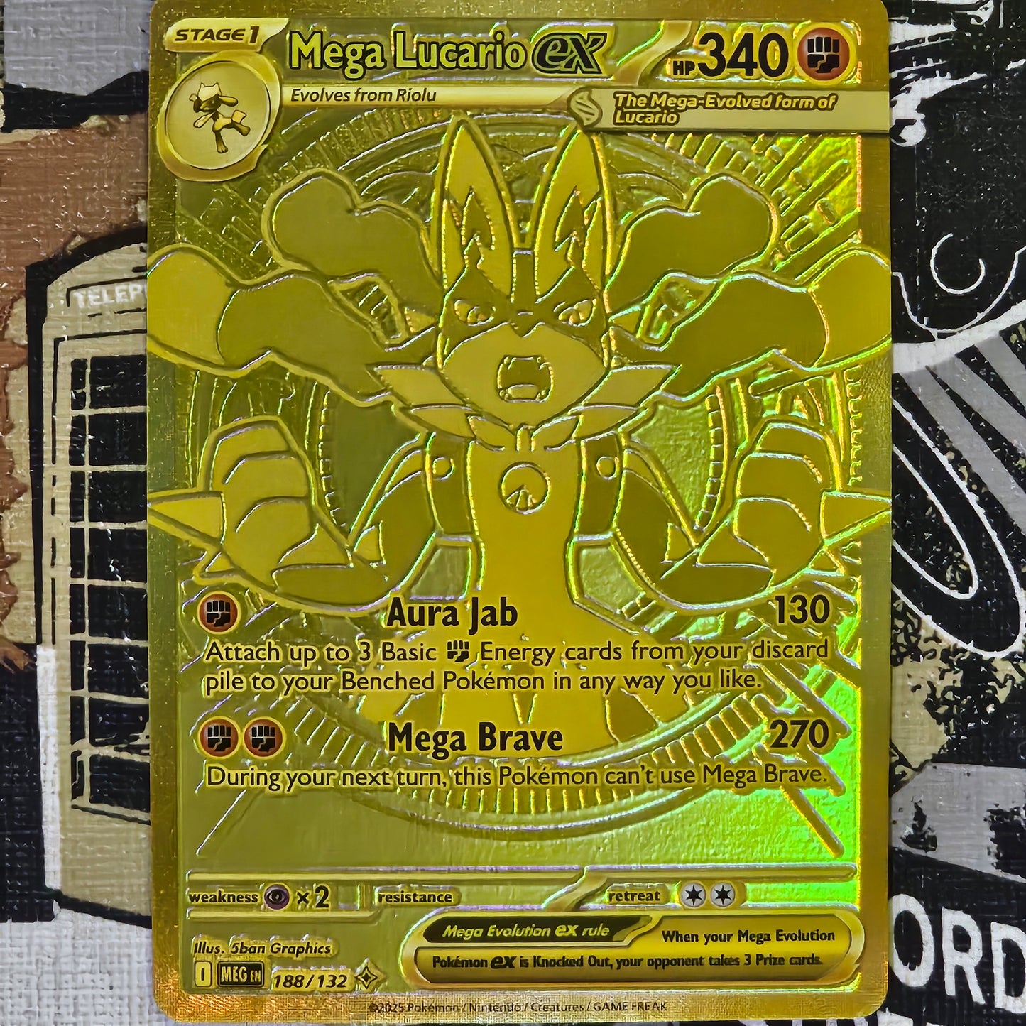 Mega Lucario ex 188/132 Mega Hyper Rare
