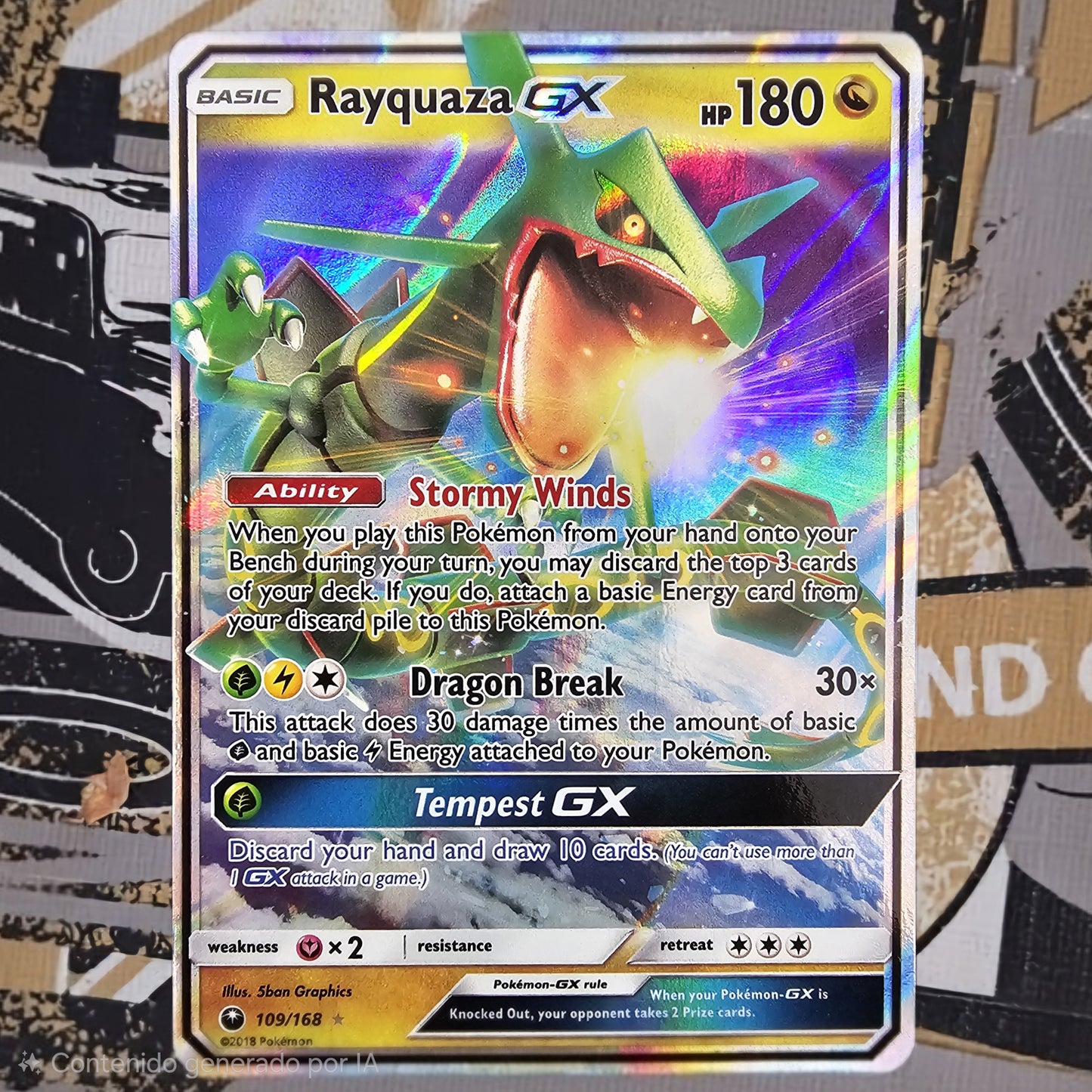 Rayquaza GX 109/168 Ultra Rare (Daño leve)